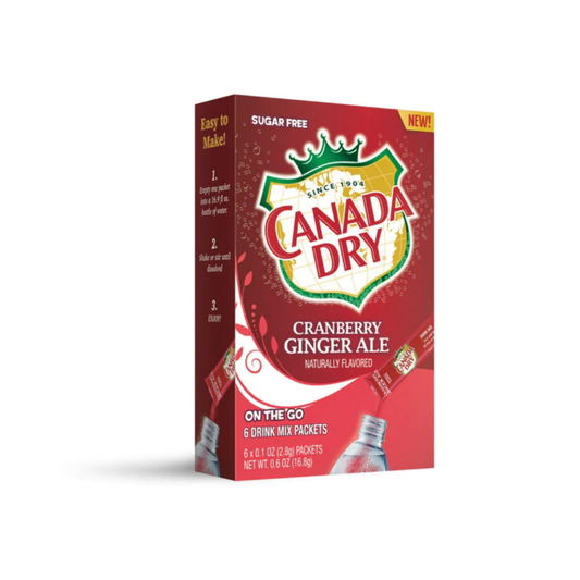 CANADA DRY ZERO SUGAR CRANBERRY GINGER ALE DRINK MIX