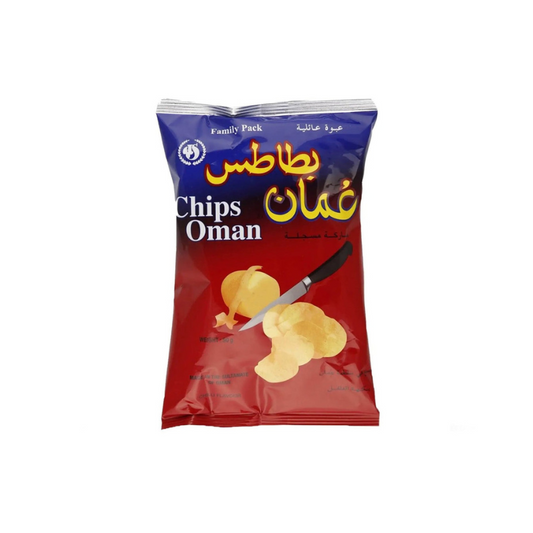 Oman Chips packet with traditional flavor packaging