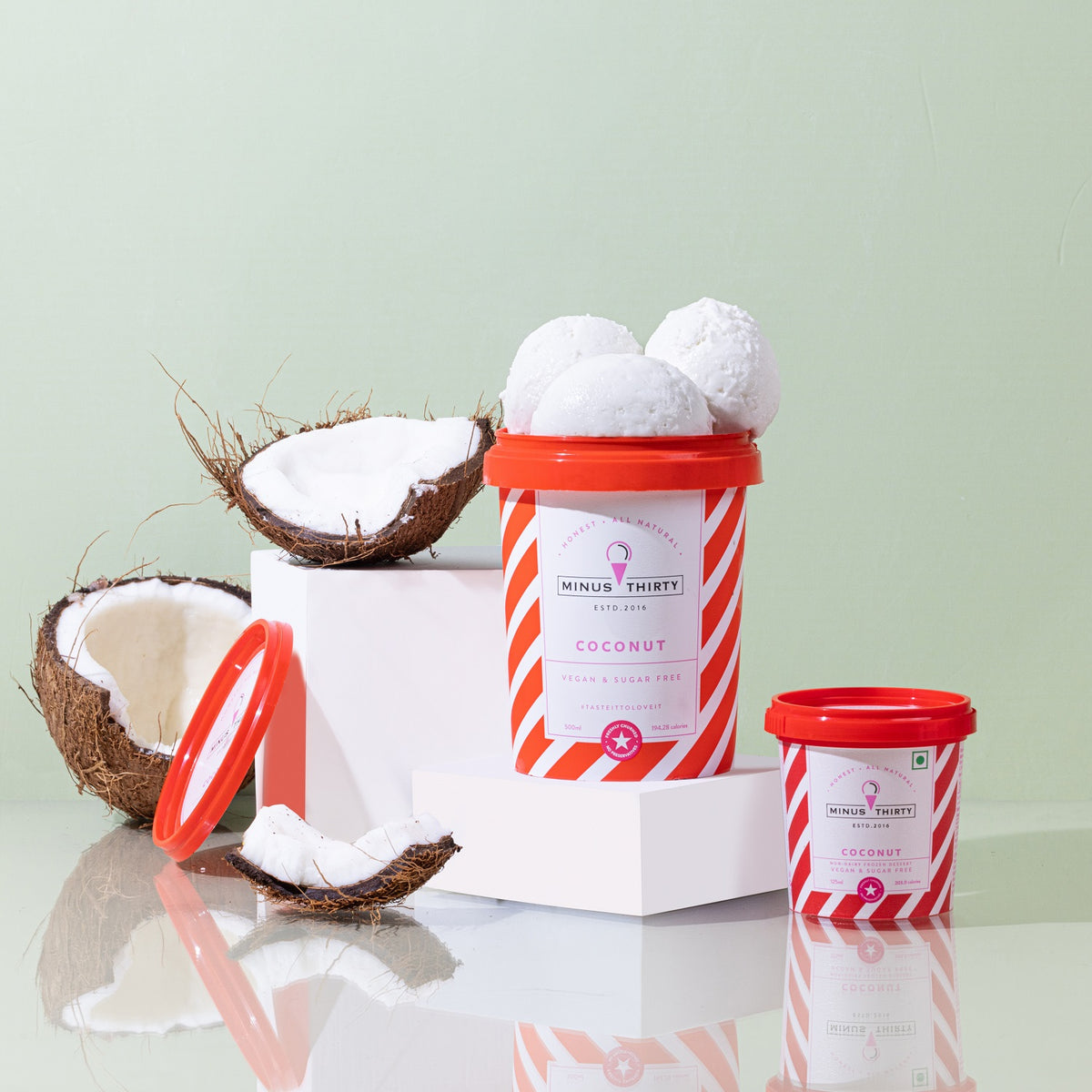 Minus 30 Coconut Vegan Ice Cream Tub – Sugar Free