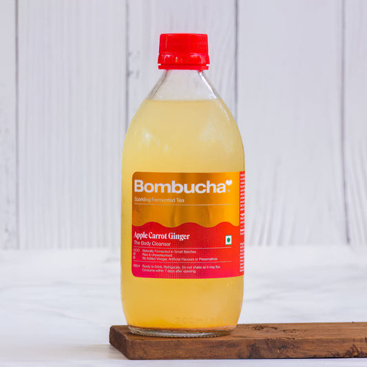 Bombucha Apple Carrot Ginger Probiotic Drink Bottle