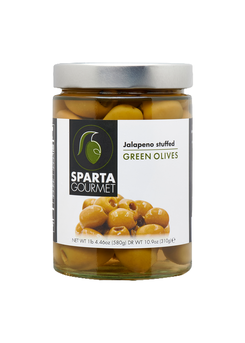 SPARTA GOURMET JALAPEÑO STUFFED GREEN OLIVES