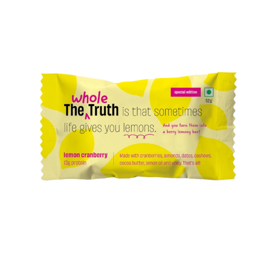 THE WHOLE TRUTH LEMON CRANBERRY PROTEIN BAR