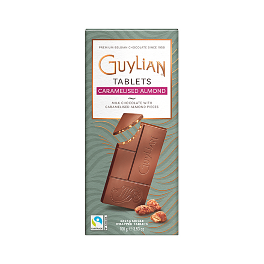 GUYLIAN CARAMELISED ALMOND MILK CHOCOLATE TABLETS