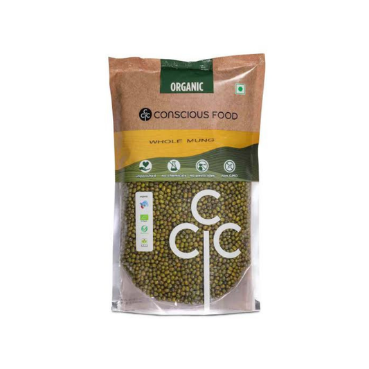 CONSCIOUS FOOD ORGANIC WHOLE GREEN GRAM (MUNG)