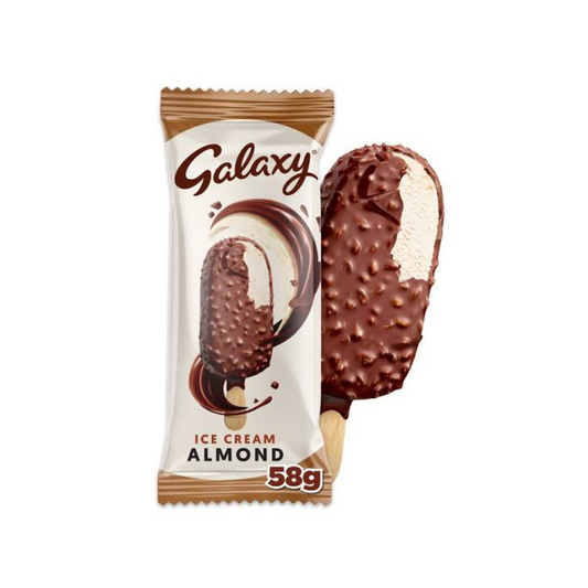 Galaxy Almond Ice Cream Stick – Milk Chocolate & Almond Frozen Dessert

