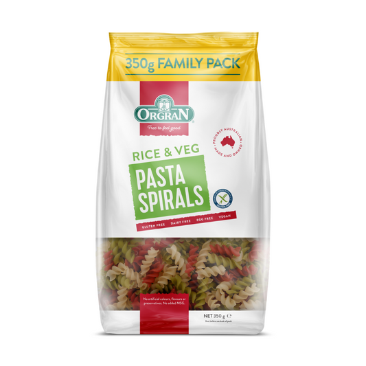 ORGRAN RICE & VEG SPIRALS PASTA (GLUTEN FREE)