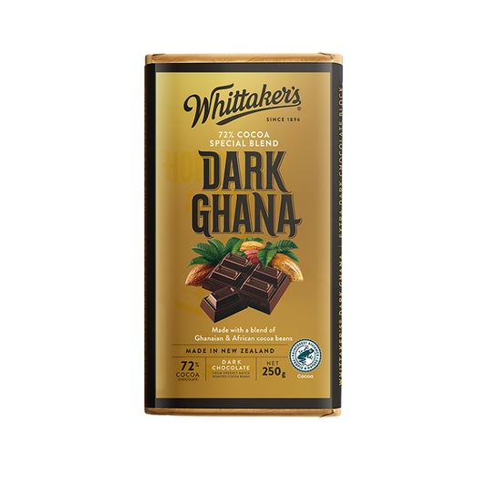 Whittaker’s 72% Cocoa Dark Ghana Premium Dark Chocolate Bar