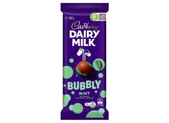 CADBURY DAIRY MILK BUBBLY MINT (🇦🇺)