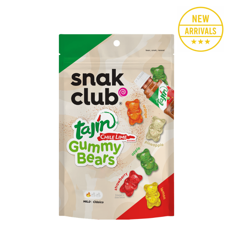 SNACK CLUB TAJIN CHILLI LIME GUMMY BEARS (VEGAN) (🇺🇸)
