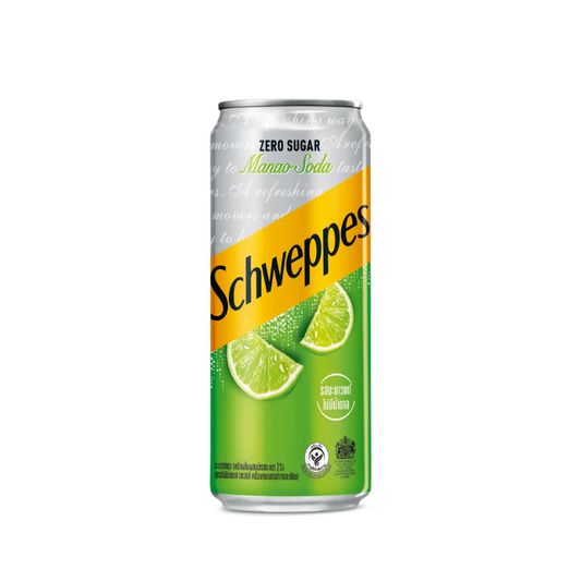 Schweppes Zero Sugar Manao Lime Soda Can