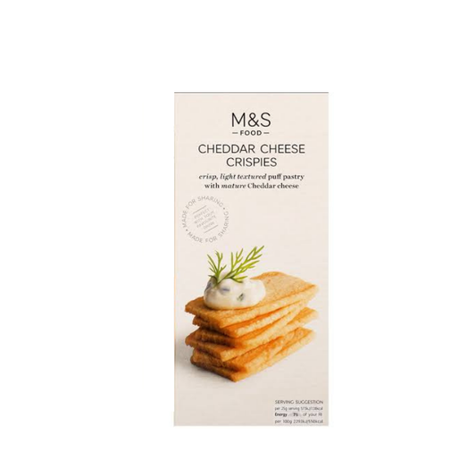 M&S CHEDDAR CHEESE CRISPIES