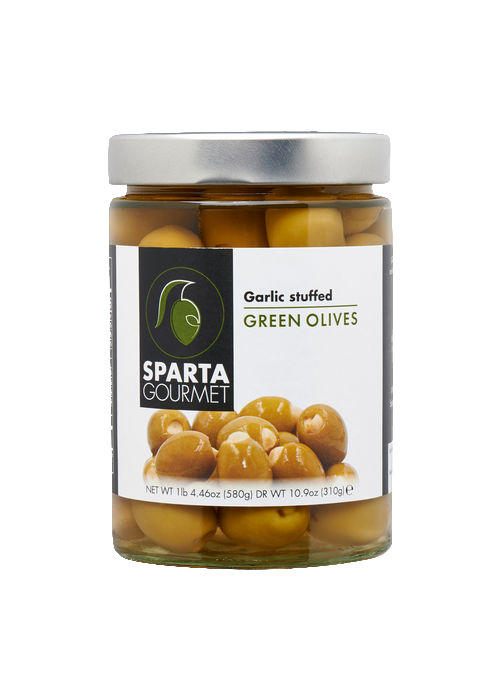 SPARTA GOURMET GARLIC STUFFED GREEN OLIVES
