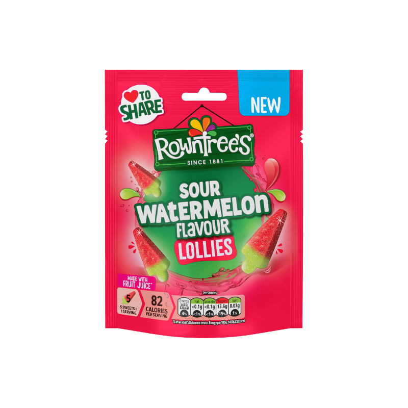 ROWNTREES SOUR WATERMELON LOLLIES (🇬🇧)
