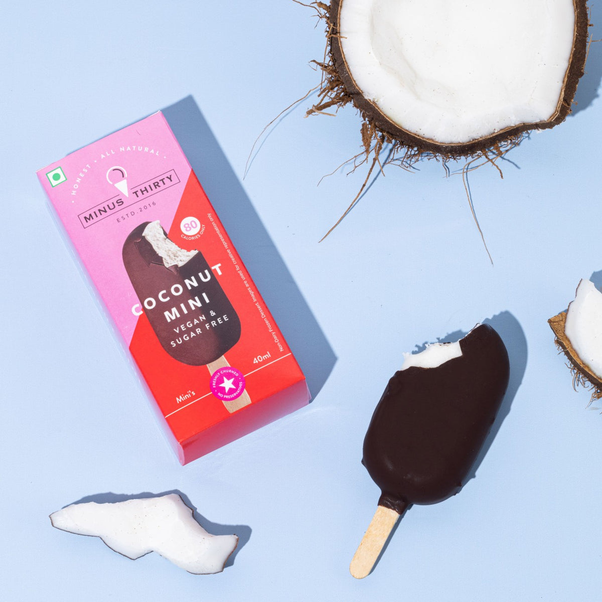 Minus 30 Coconut Vegan Sugar-Free Mini Ice Cream Stick