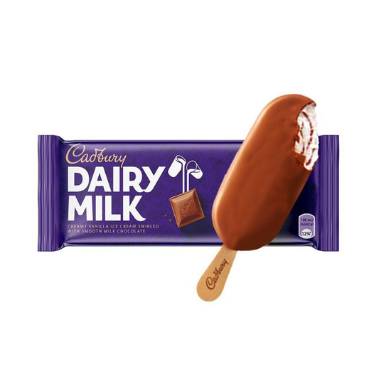 Cadbury Dairy Milk Ice Cream Bar with creamy milk chocolate coating