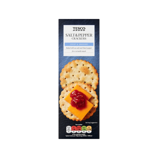 TESCO SALT & PEPPER CRACKERS