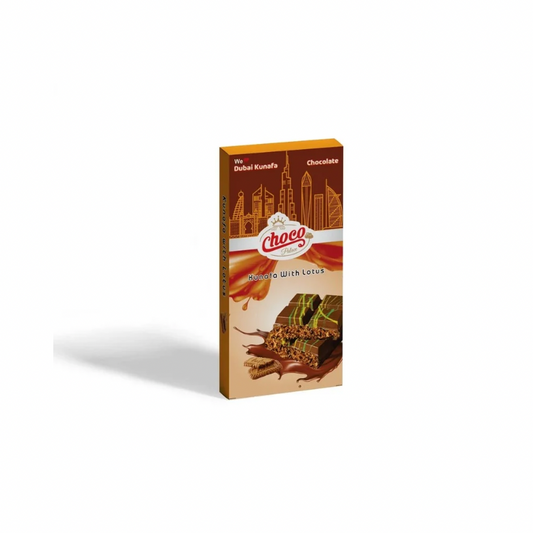 Choco Palace Kunafa with Lotus – Lotus Biscoff & Kunafa Chocolate Bar