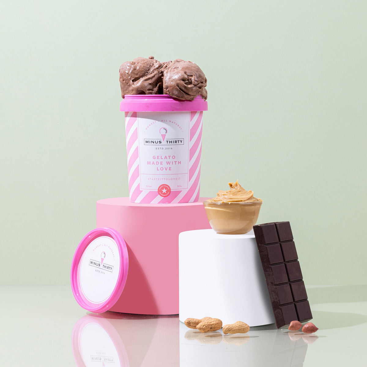 Minus 30 Dark Chocolate Peanut Butter Vegan Ice Cream Tub