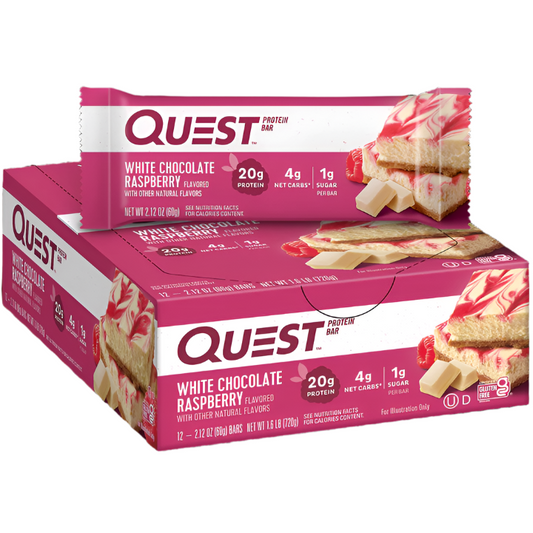 Quest White Chocolate Raspberry Protein Bar – Amiri Foods Mumbai