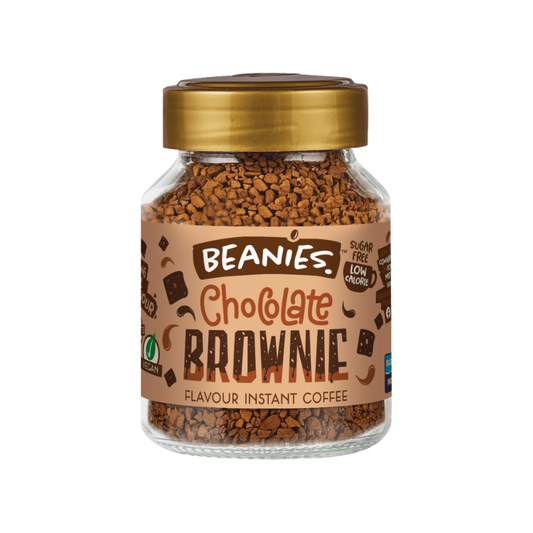 Beanies Chocolate Brownie Instant Coffee Jar – Dessert Flavoured Coffee