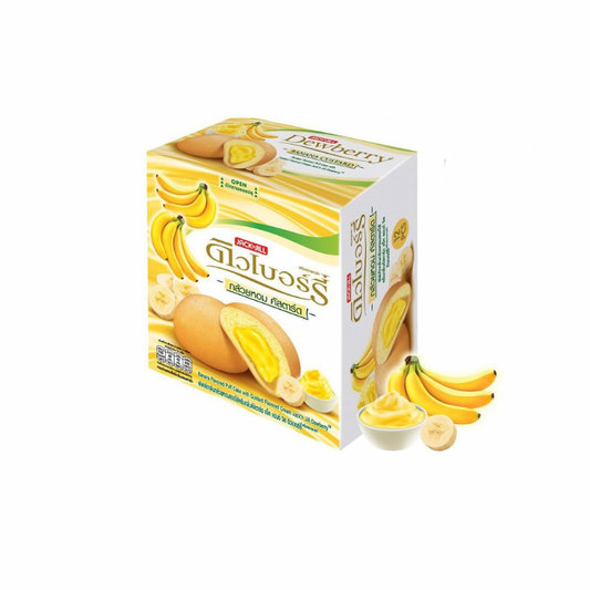 JACK N JILL BANANA CUSTARD DEWBERRY PUFF CAKES (🇹🇭)