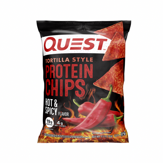 QUEST HIGH PROTEIN HOT & SPICY TORTILLA CHIPS (🇺🇸)