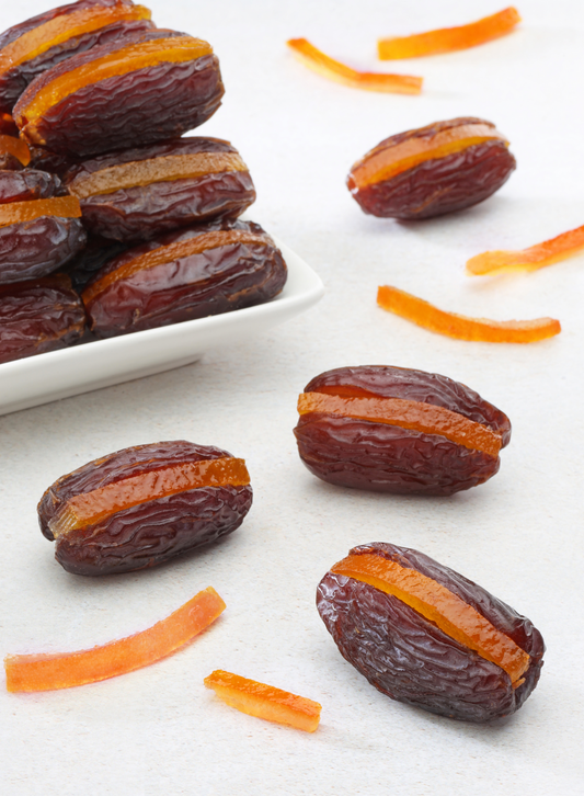 DATES FILLED WITH ORANGE PEEL