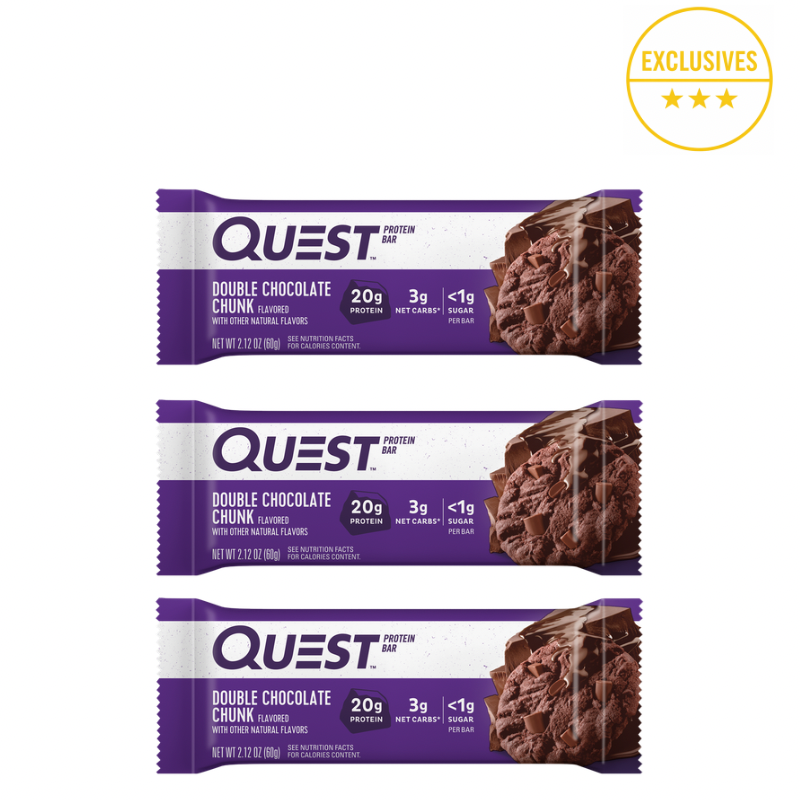 QUEST DOUBLE CHOCOLATE CHUNK PROTEIN BARS