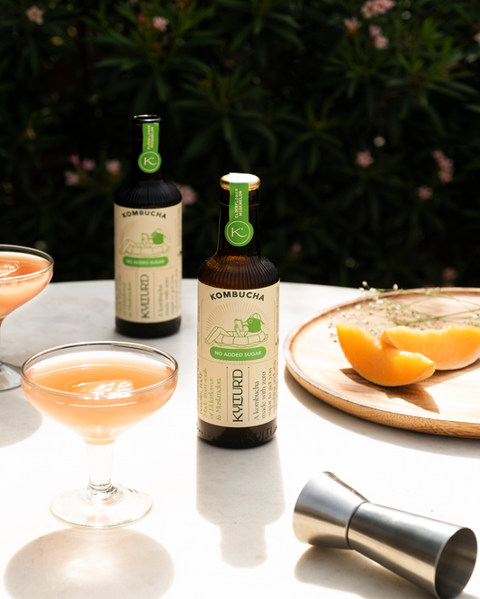 KULTUR’D ELDERFLOWER MUSKMELON KOMBUCHA ( NO ADDED SUGAR)
