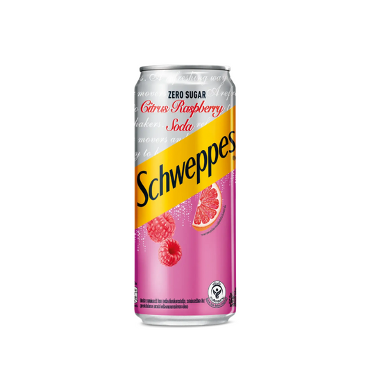 Schweppes Zero Sugar Citrus Raspberry Can
