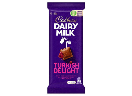 Cadbury Dairy Milk Turkish Delight Bar – Made in Australia