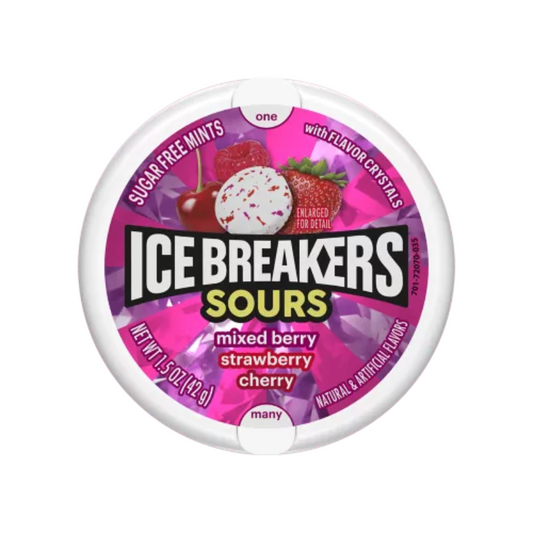 ICEBREAKERS SOURS MIXED BERRY , STRAWBERRY & CHERRY