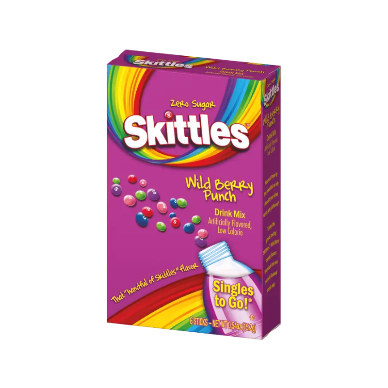 SKITTLES ZERO SUGAR WILD BERRY PUNCH DRINK MIX