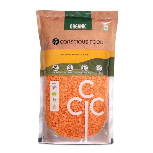 CONSCIOUS FOOD ORGANIC RED LENTIL (MASOOR DAL)