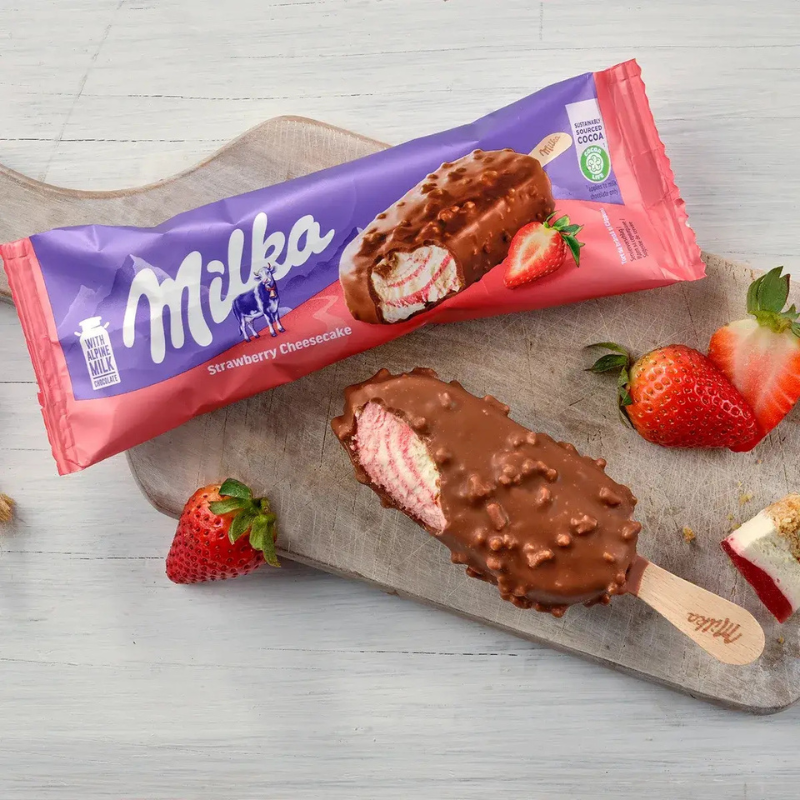 MILKA STRAWBERRY CHEESECAKE ICECREAM STICK