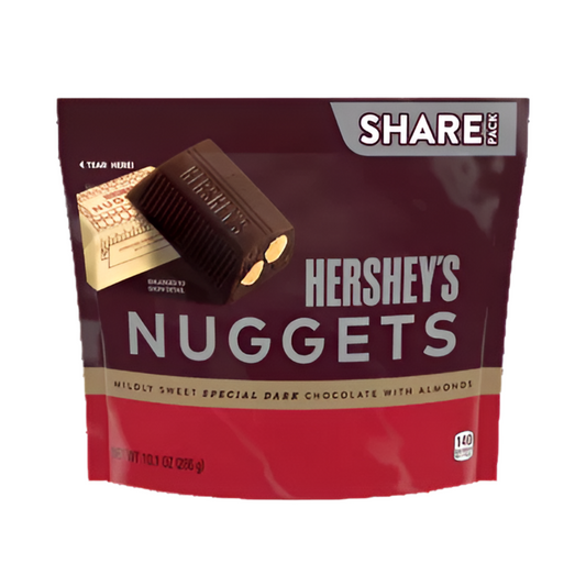 HERSHEY’S NUGGETS MILDLY SWEET SPECIAL DARK CHOCOLATE WITH ALMONDS