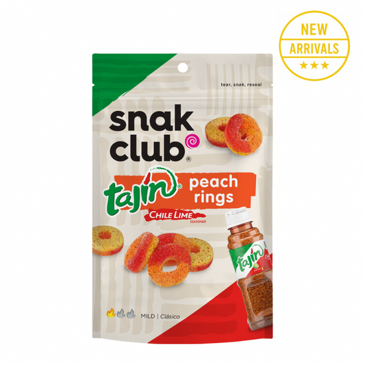 SNACK CLUB TAJIN CHILLI LIME PEACH RINGS ( VEGAN )