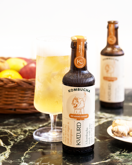 KULTUR’D GINGER LEMONGRASS KOMBUCHA (NO ADDED SUGAR)