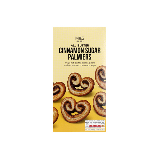 M&S ALL BUTTER CINNAMON SUGAR PALMIERS