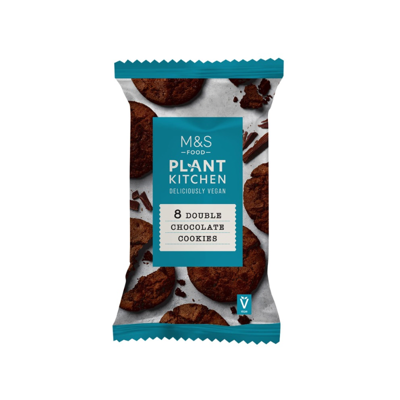 M&S VEGAN DOUBLE CHOCOLATE COOKIES