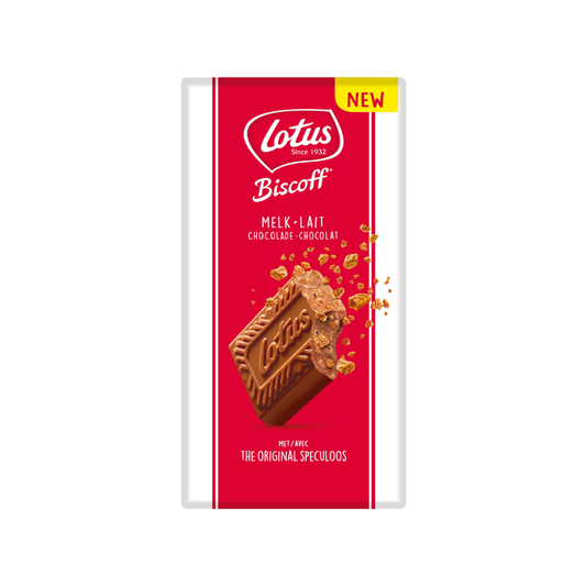 LOTUS BISCOFF SPECULOOS BITS IN MILK CHOCOLATE BAR