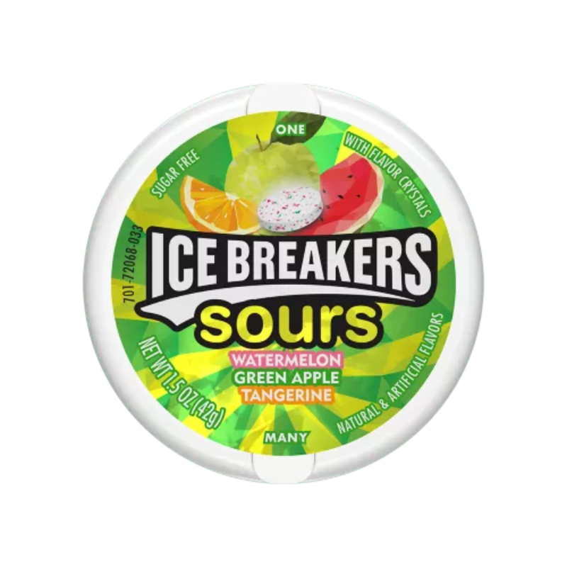 ICEBREAKERS SOURS WATERMELON, GREEN APPLE & TANGERINE