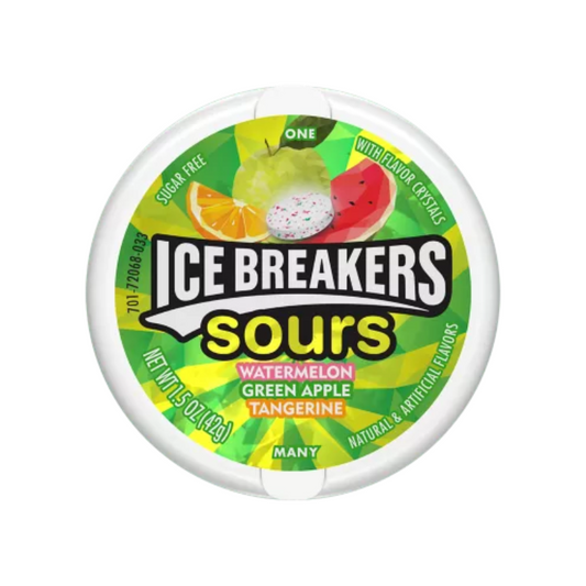 ICEBREAKERS SOURS WATERMELON, GREEN APPLE & TANGERINE