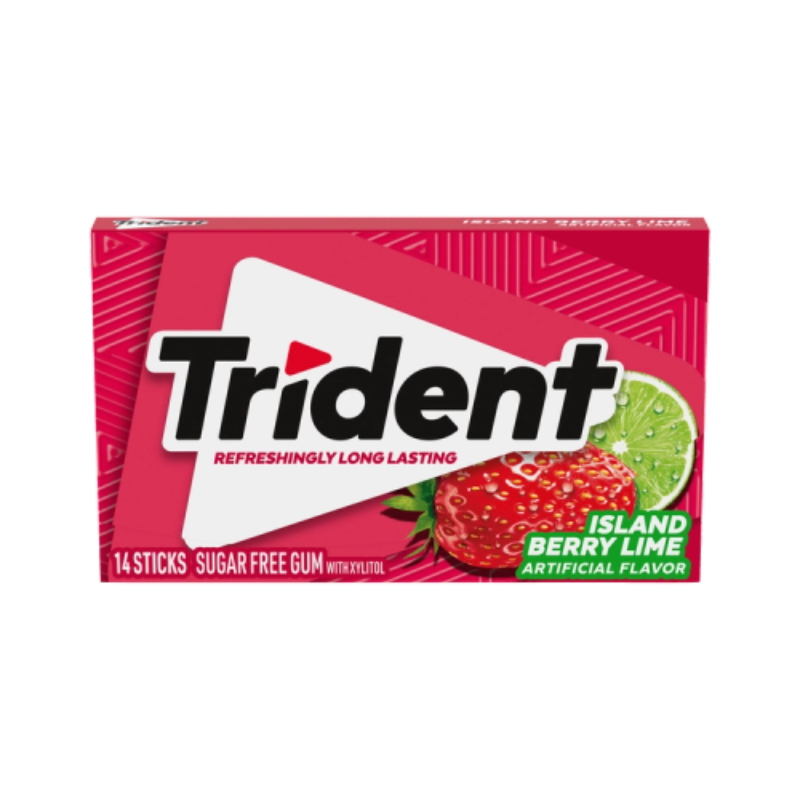 TRIDENT ISLAND BERRY LIME SUGAR FREE GUM