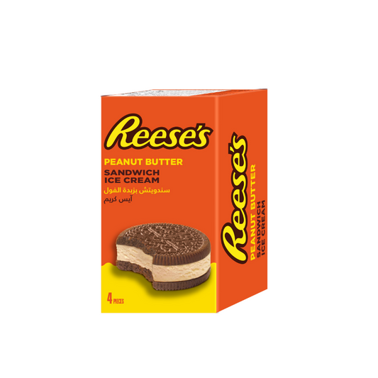 Reese’s Peanut Butter Ice Cream Sandwich with chocolate coating