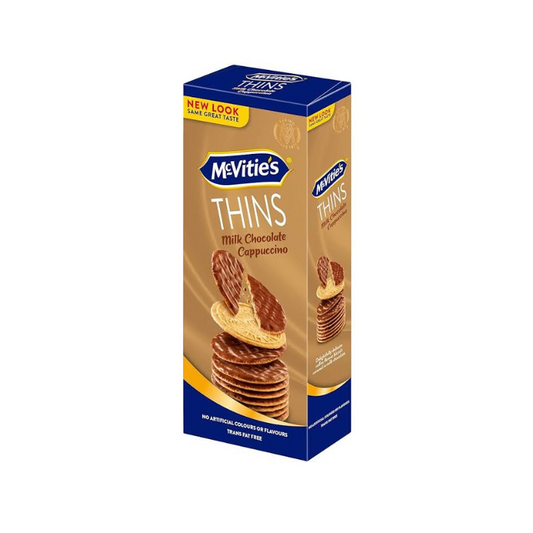 MCVITIES MILK CHOCOLATE CAPPUCCINO DIGESTIVE THINS