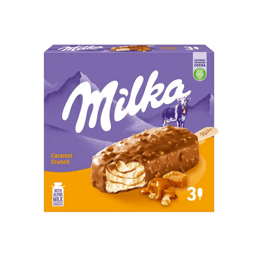 MILKA CARAMEL CRUNCH ICECREAM STICKS