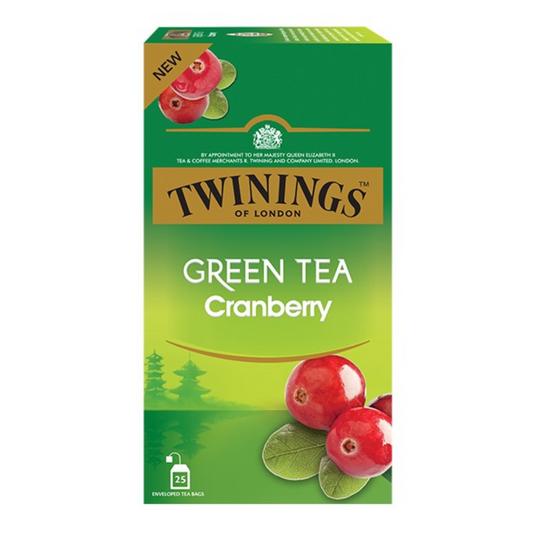 TWINNINGS GREEN TEA WITH CRANBERRY