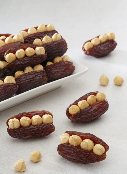 DATES FILLED WITH HAZELNUTS