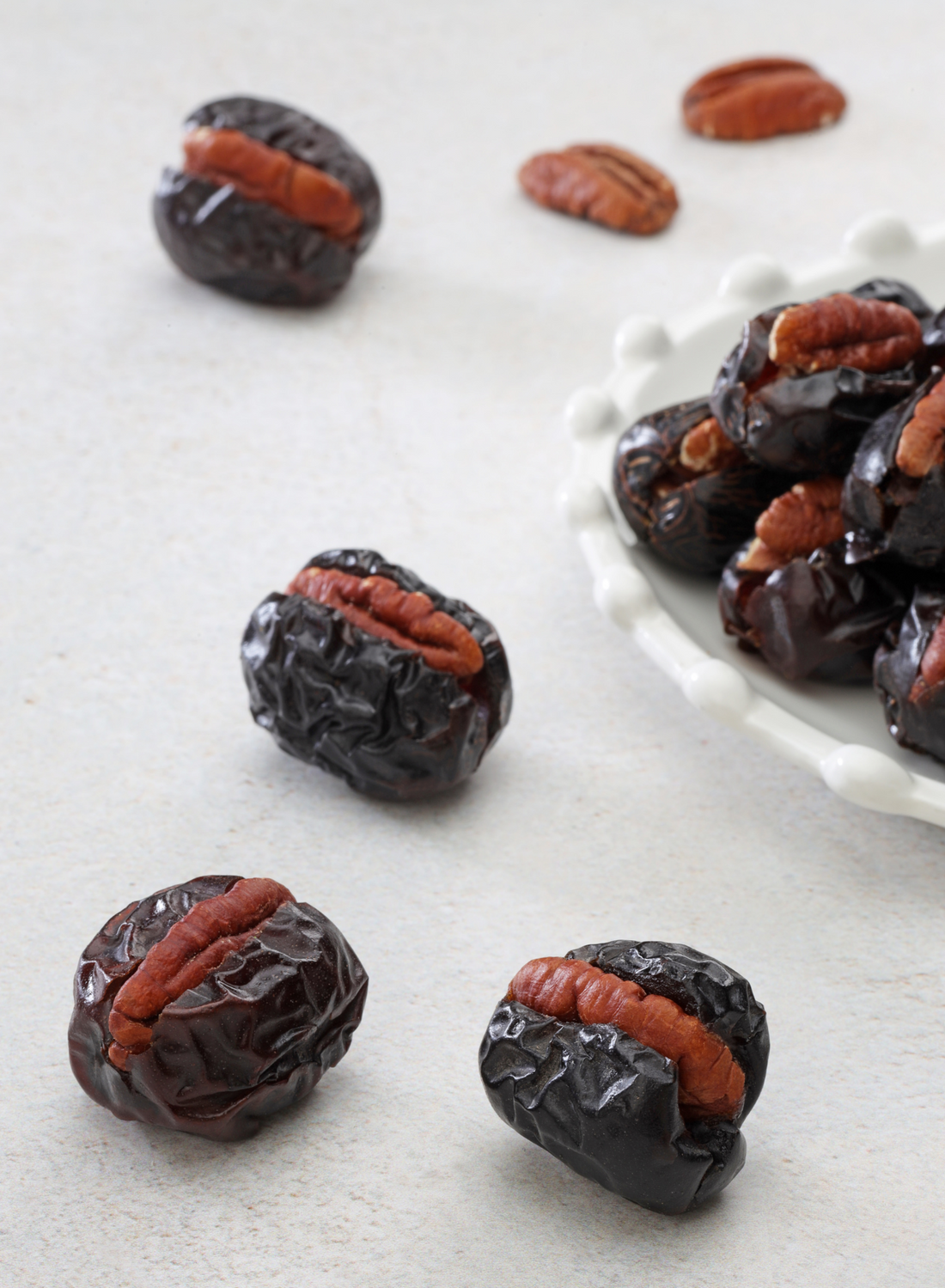 DATES FILLED WITH PECAN NUTS